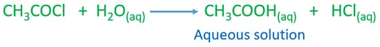 ethanoyl chloride and water reaction